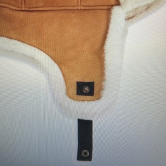 UGG Chestnut Brown Snap Button Closure Shearling Trapper Hat main image 4